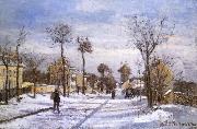 Camille Pissarro Lu Xian floating snow road USA oil painting artist